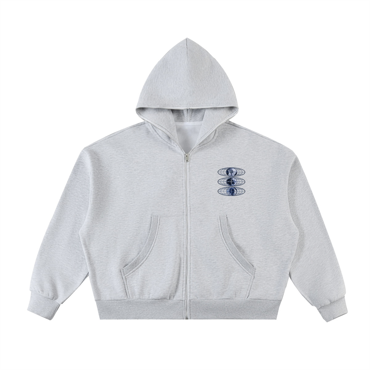 DISASTER WORLD FULL-ZIP BOXY HOODIE